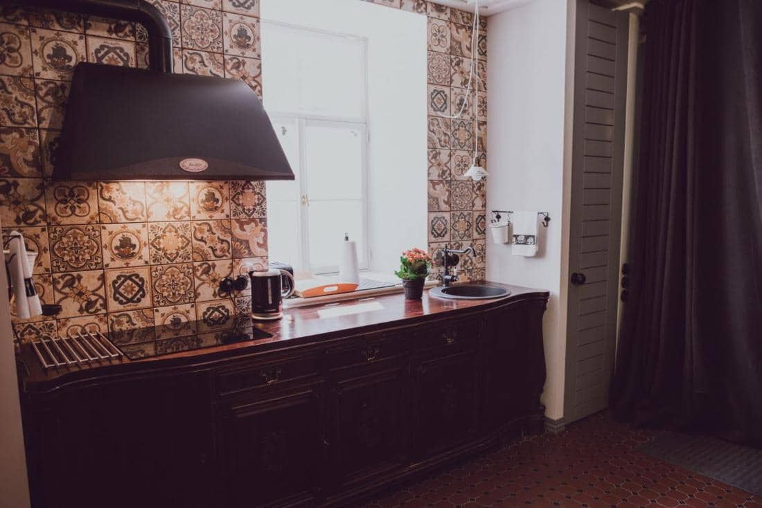 Studijas tipa apartaments — virtuve